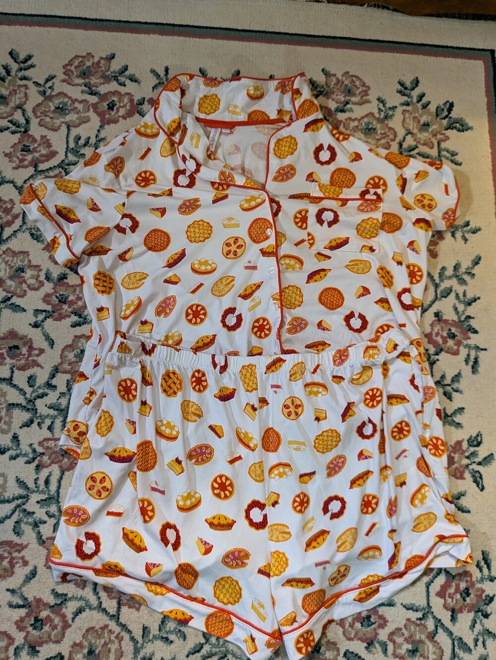 Women's Joyspun Dessert Pie Pajama Set Shorts 3XL
